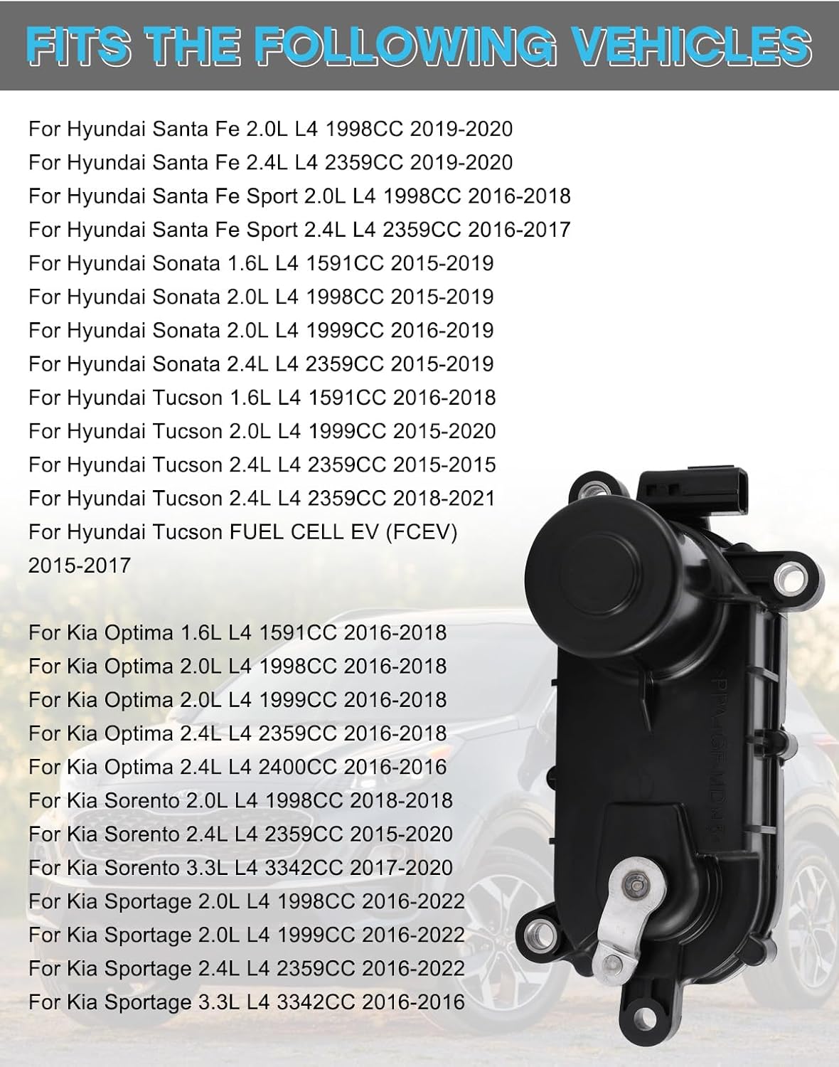 28323-2GGA1 911-923 Intake Manifold Runner Control Motor 1.6L 2.0L 2.4L 3.3L For Hyundai Santa Fe Sport Sonata Tucson 2015-2020,For Kia Optima Sorento Sportage 2016-2022