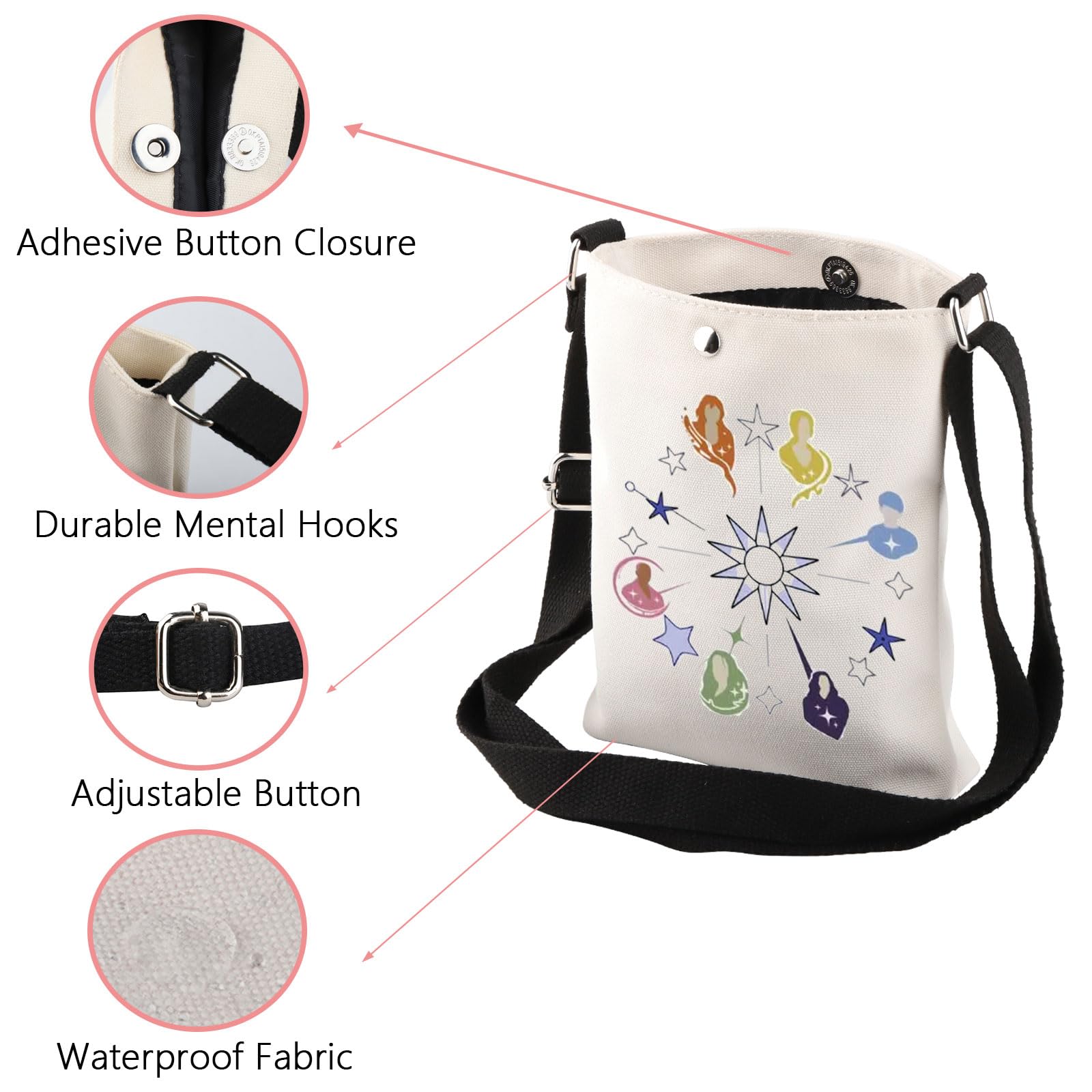 MYSOMY Down The Witch Road Gift Agatha All Along Crossbody Bag Agatha Harkness Fans Shoulder Bag Witch Coven Gift (Witches CB) - Image 4