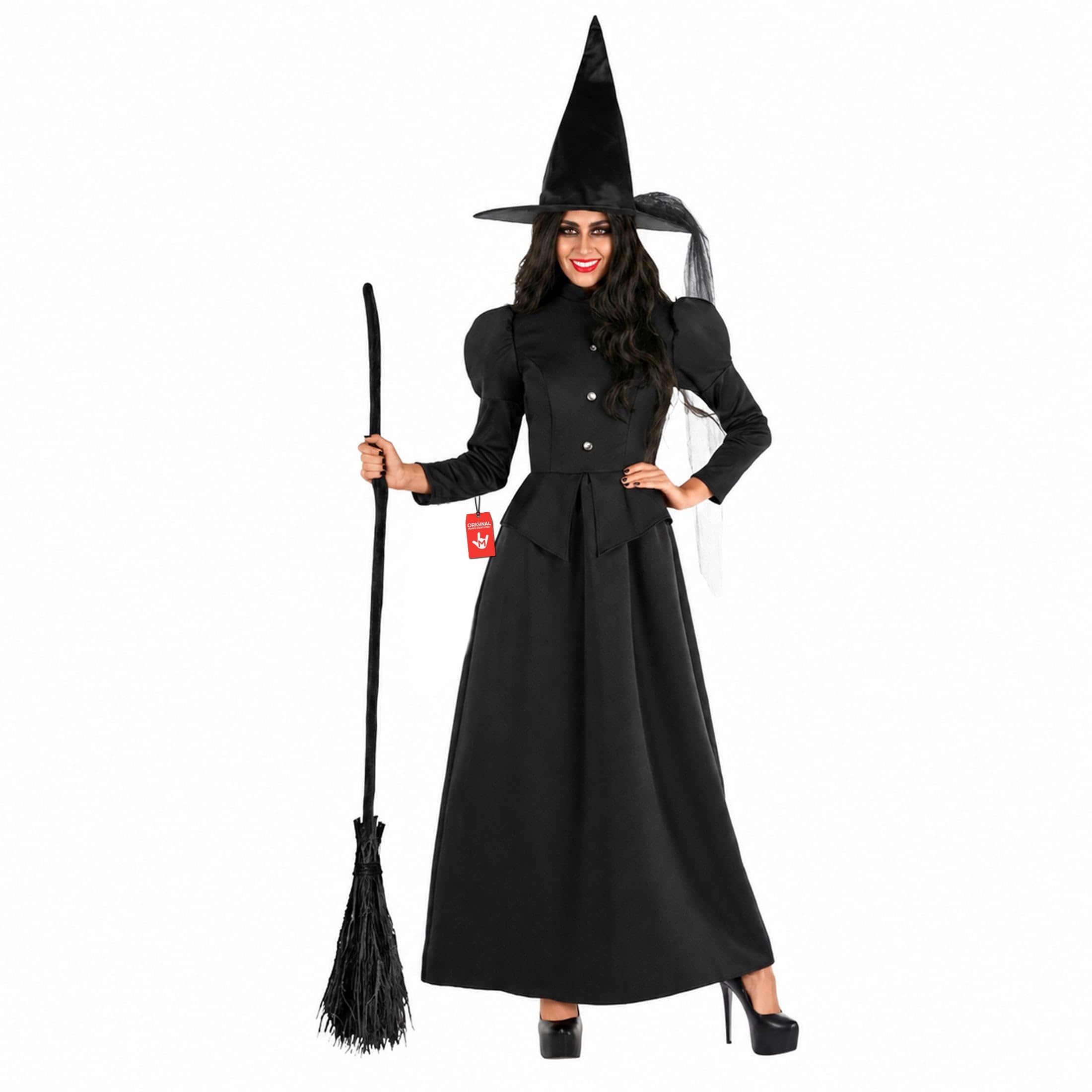 Morph Hexenkostüm Damen, Gruseliges Halloween Kostüm Damen