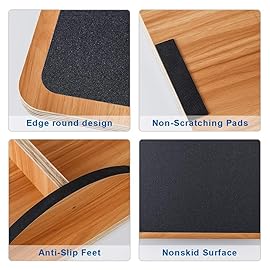StrongTek Professional Extra Large Wooden Balance Board, Rocker Board for Physical Therapy to Improve Strength & Conditioning, Office Wobble Boards for Standing Desks
