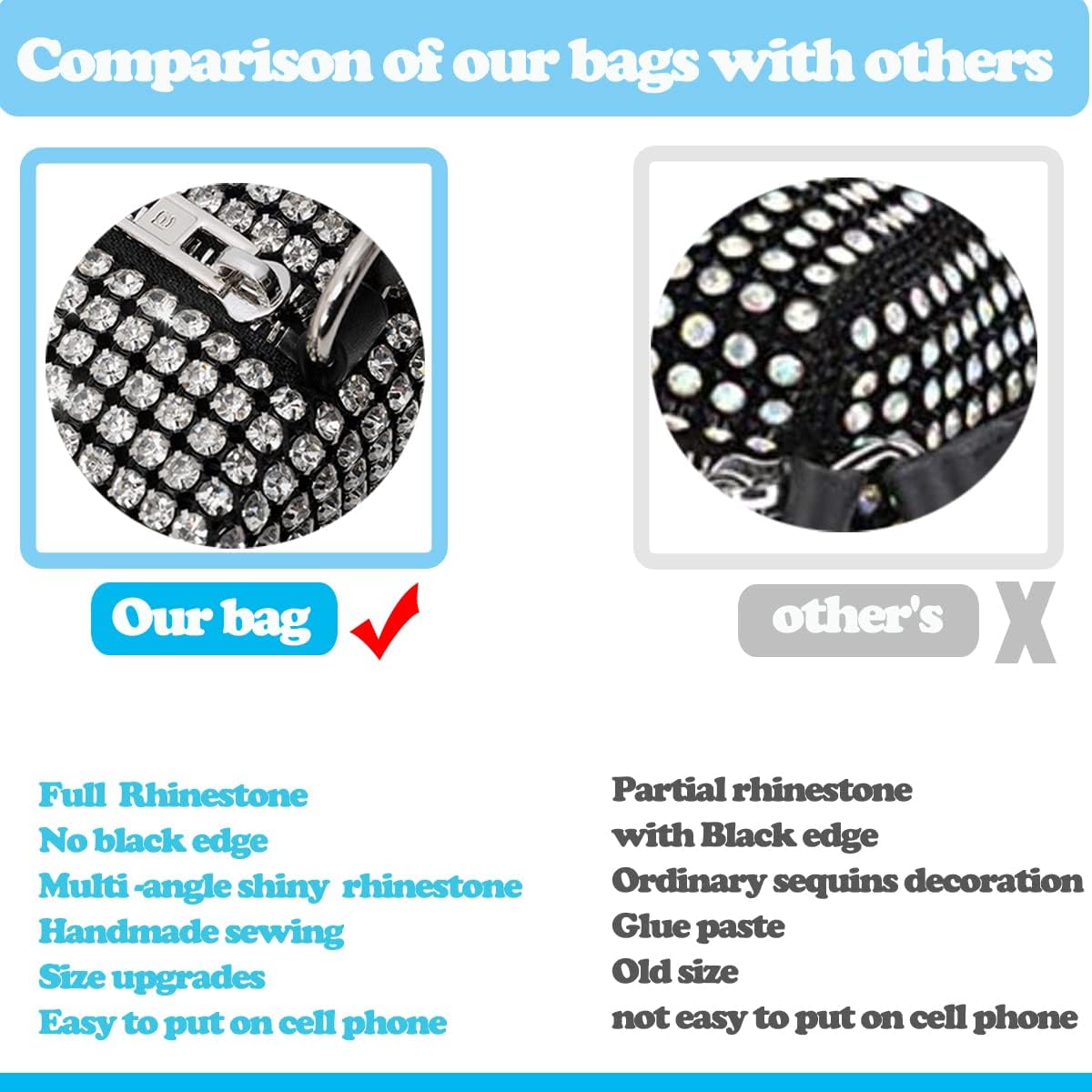 Rhinestone Evening Handbags Sparkling Crystal Purse Daily Casual Shoulder Bag - Image 4