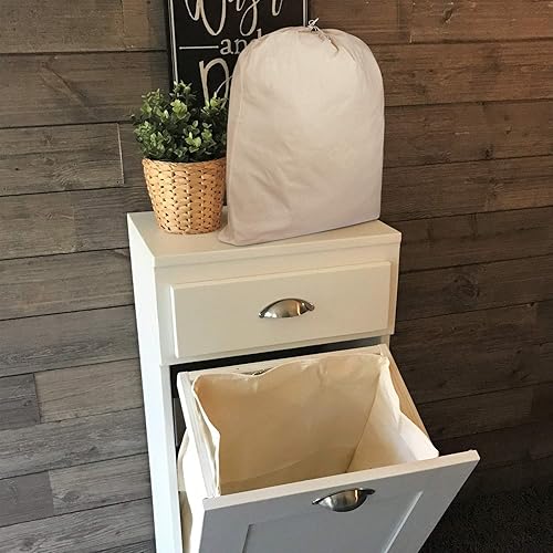 Miniatura 5 de Urban Villa Bolsa de lavandería 1 paquete de bolsa de lavandería extra grande de lona resistente, bolsas de lavandería de algodón natural, multiuso