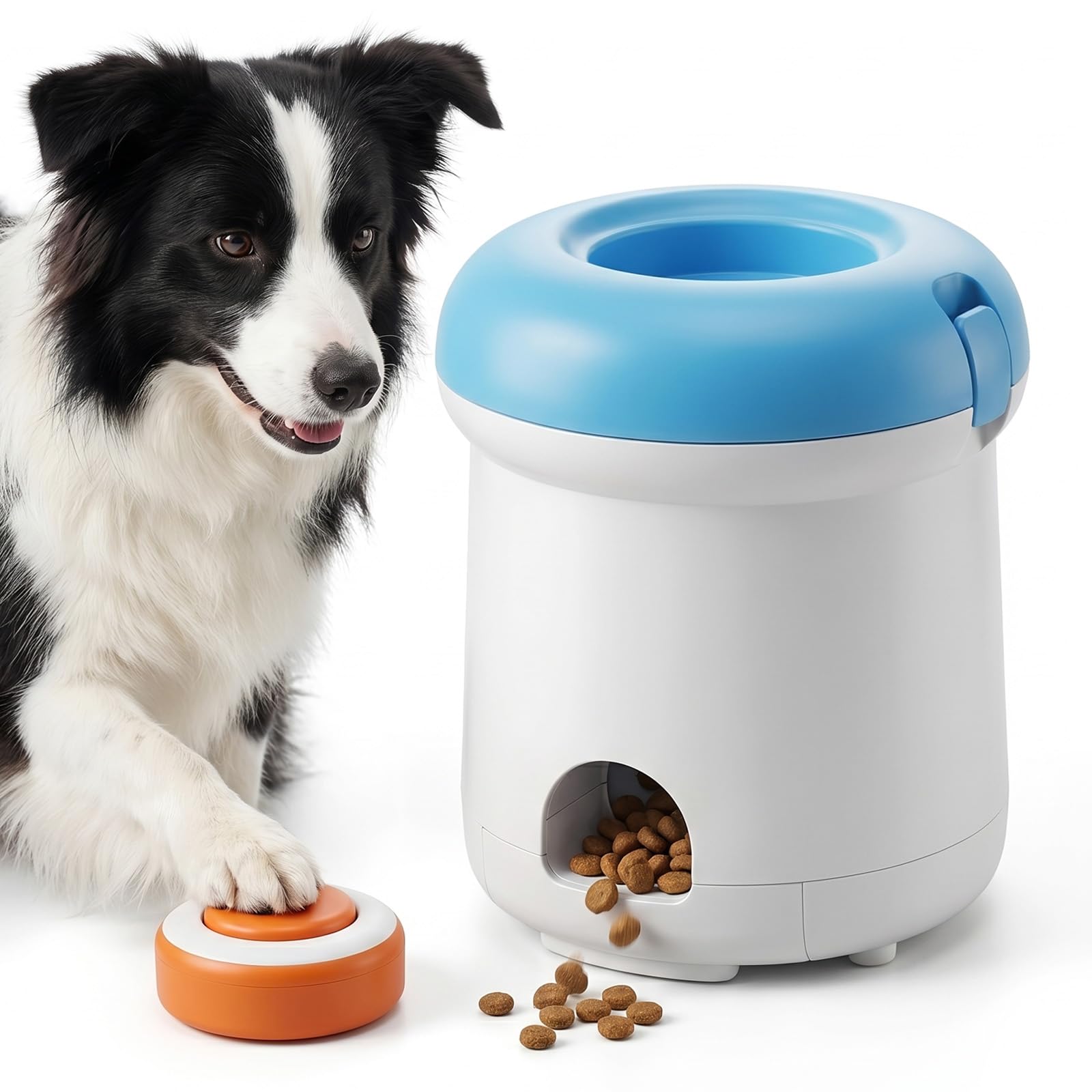 Dispensador automático de golosinas para mascotas, juguete interactivo para perros y gatos para entrenamiento de coeficiente intelectual y memoria, comedero para mascotas con control remoto