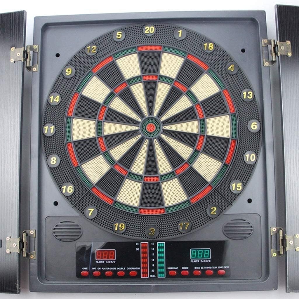 Electronic Dart Board, 18 Inch Electronic Dart Board, Dart Board Set with Cabinet 12 Soft Tip Darts Dartboard Set, for Home Bar Game Room