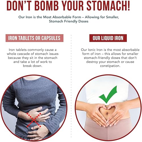 Miniatura 7 de Suplemento iónico de hierro líquido (236 porciones) - La tasa de absorción más alta permite dosis más pequeñas y menos problemas estomacales -