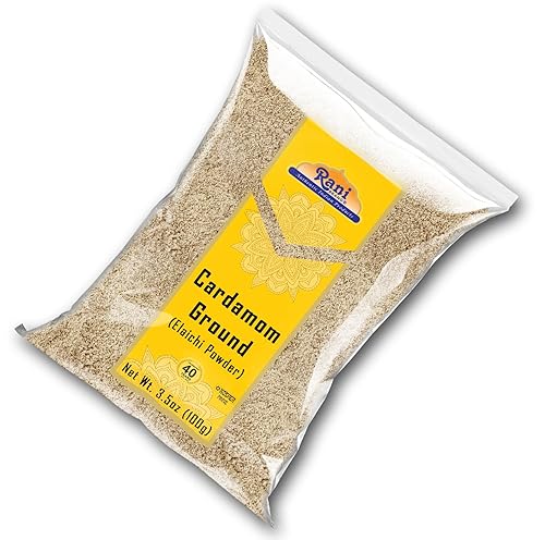 Miniatura 6 de Rani Cardamomo (Elachi) Molido, especia india en polvo, 3.5 onzas (3.53 oz)  Todo natural  Sin color añadido  Apto para gluten  Vegano  Sin OMG