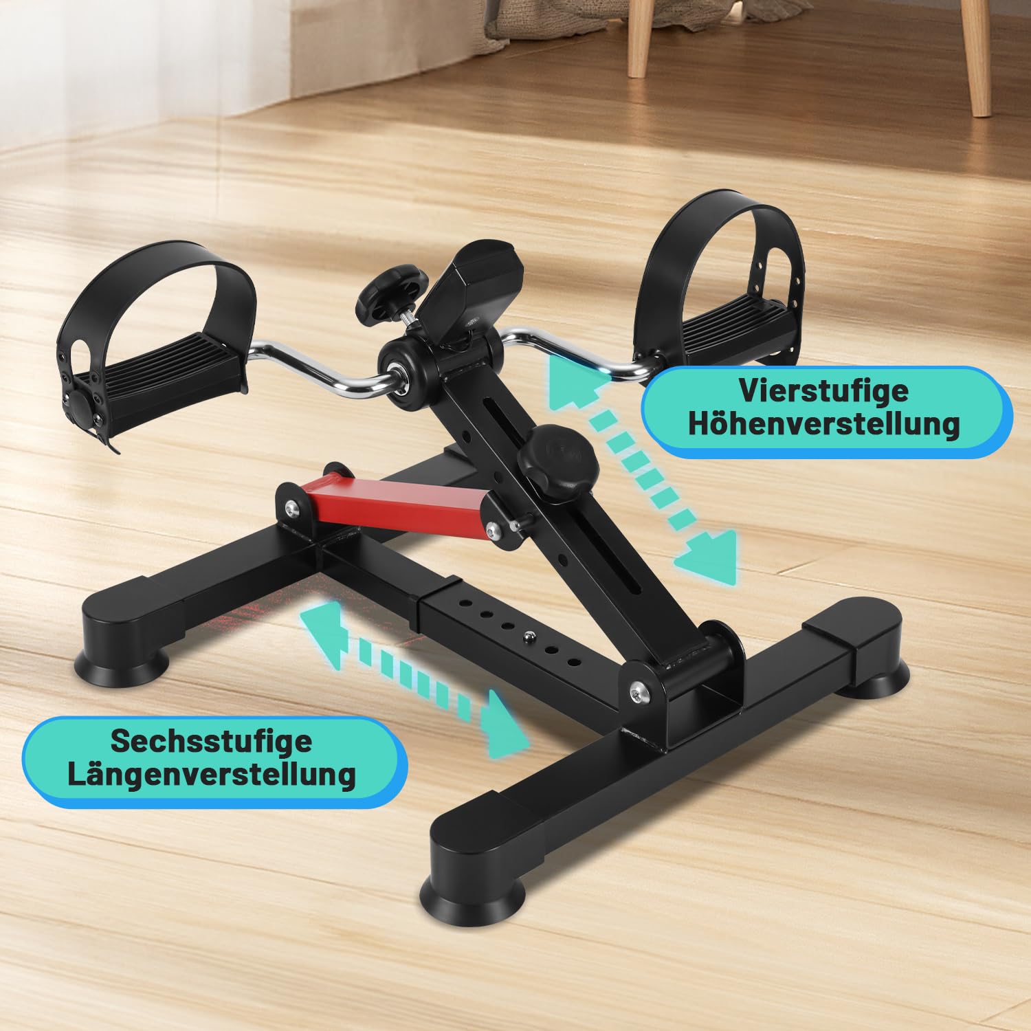 Mini trenażer nóg z monitorem LCD, składany, trener ramion i nóg, urządzenie fitness do domu i biura, idealny dla seniorów, rehabilitacji i treningu ruchowego