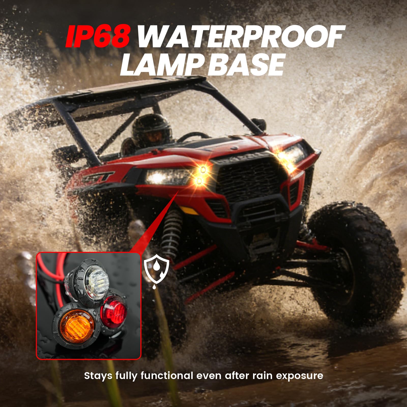 Amazon.com: VYYOKMU Universal UTV Turn Signal Kit with 110D Horn