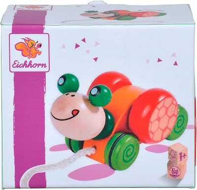 Eichhorn -100005553 – Jouet à Tirer – Tortue – 15 cm
