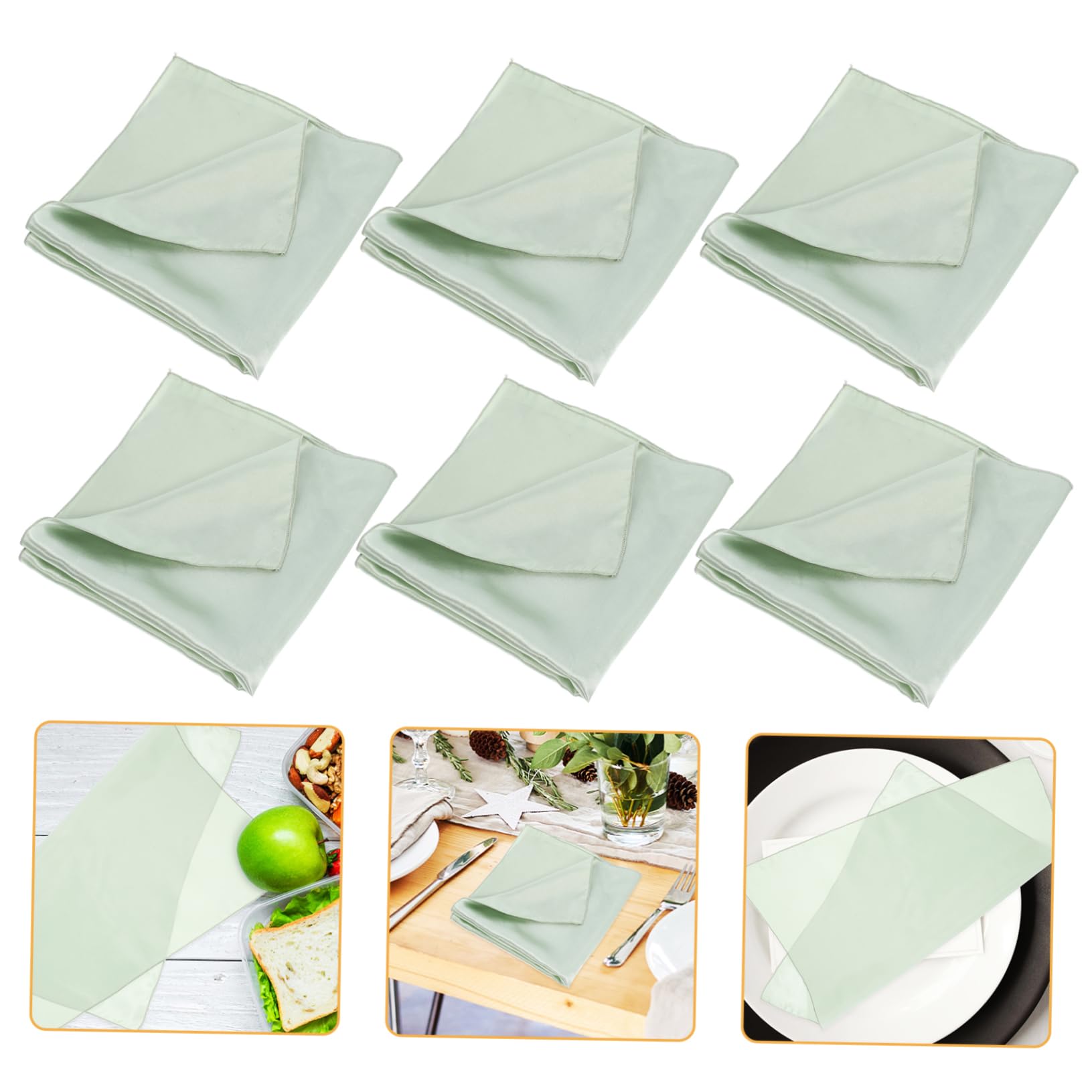 Servilletas de satén reutilizables de alta absorción para comedor y fiestas de gala