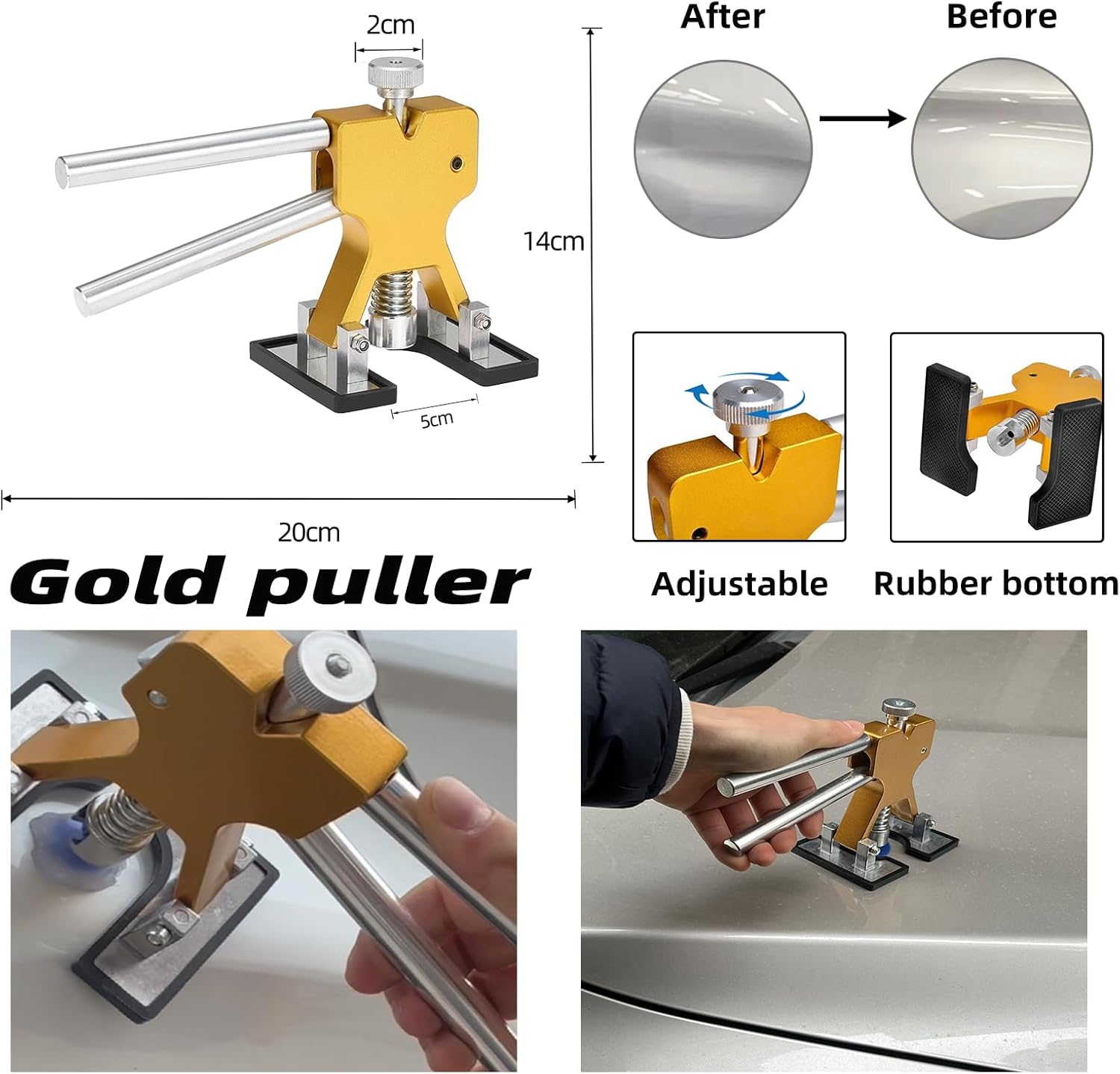 176pcs M16 Big Size Anti-slip Slide Puller,Paintless Car Dent Removal Kit,Bodywork Hail Damage Repair,Auto Body Dent Removal Tools,Dent Pulling Dings Remover Tools Kit(176pcs M16 Slide Puller)