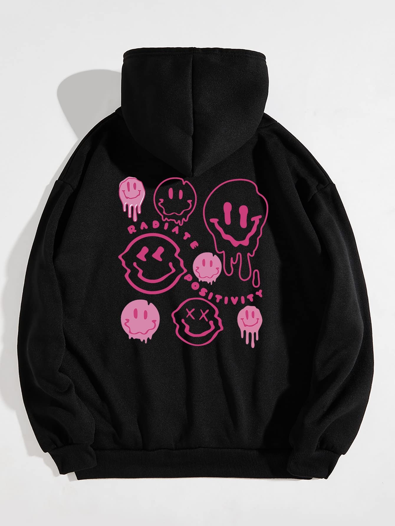 Sweat-shirt pour femme avec poches confortables | Sweat à capuche noir décontracté