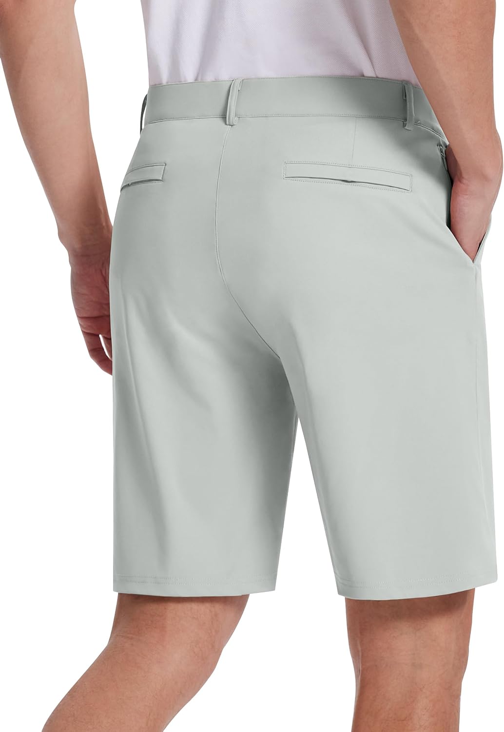 Mens Golf Dress Shorts 9 Inch with 5 Pockets Stretch Lightweight Quick Dry Men's Flat Front Shorts for Work Casual - Image 2