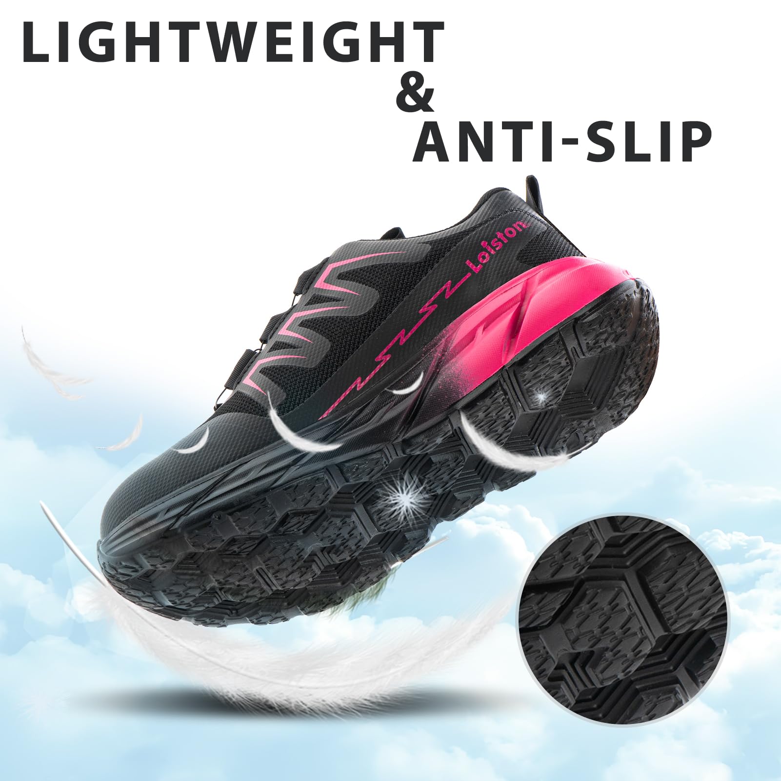 Zapatos de Seguridad Mujer Calzado Seguridad Zapatillas de Trabajo Mujer Ligeros Comodas Antideslizantes Rosa NT4 EU39