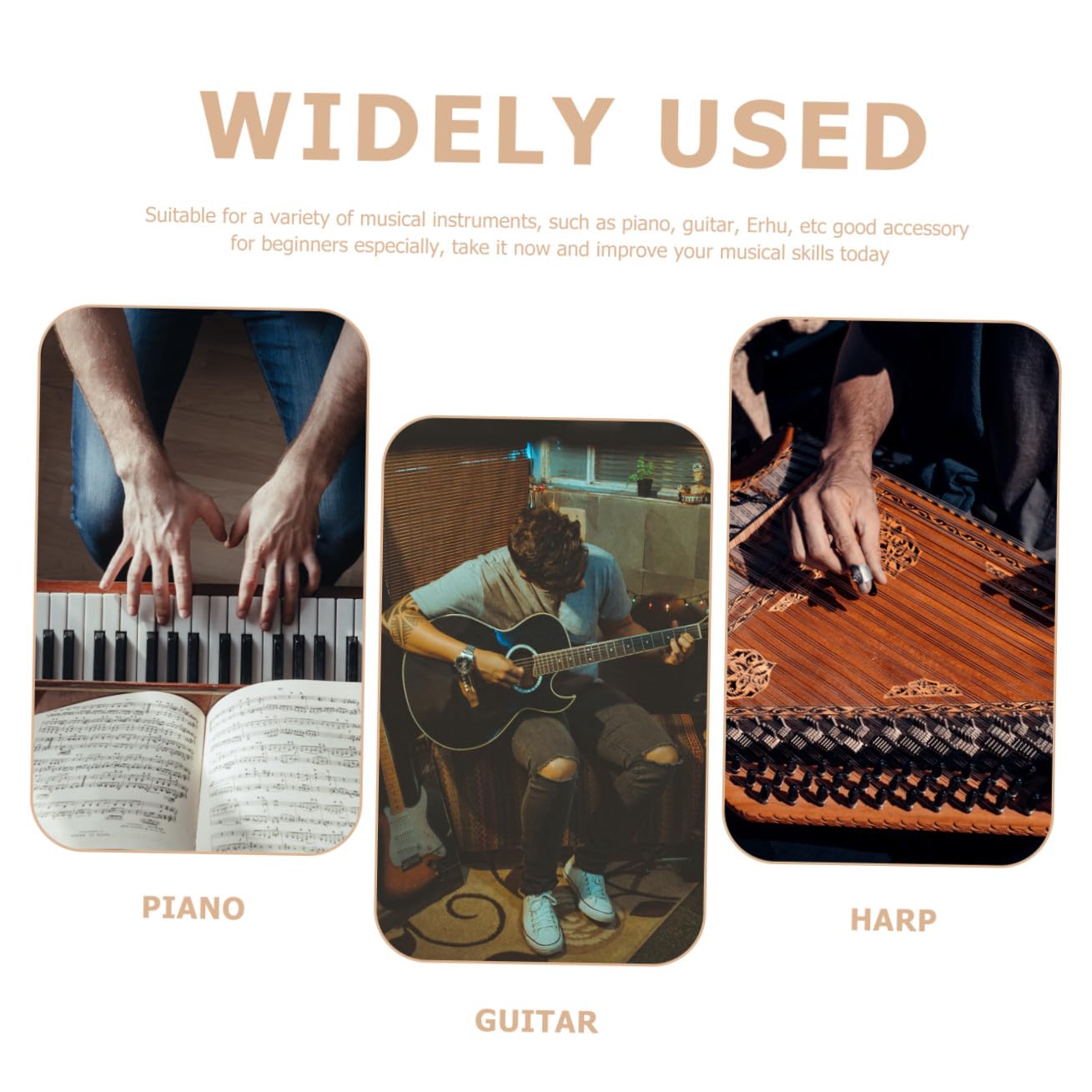BESPORTBLE Métronome Mécanique Portable et Pratique pour Piano Erhu et Guitare avec Échelle Claire et Coupe-circuit