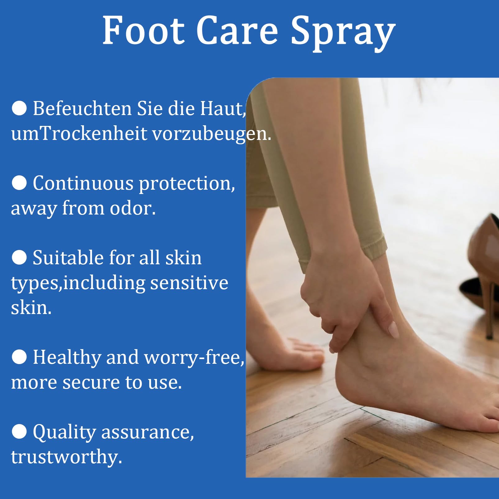 Spray para pies, 120 ml de aceite de árbol de té para pies de atleta, prevención de hongos en los pies, elimina el olor de los pies para hombres y mujeres