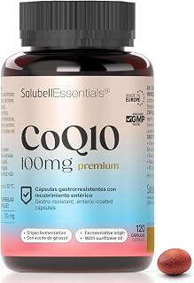 ESSENTIALS CoQ10 100 mg PREMIUM, 120 cápsulas, Coenzima Q10 (CoQ10) 100 mg, Origen Fermentativo Natural, Absorción Optimizada, Tolerancia Gastrointest