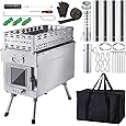 WillowyBe Outdoor Sauna Hot Tent Stove, Rocket Stove Heater, Portable Camping Wood Stove for Dry Sauna, Cooking for Husband and Friends