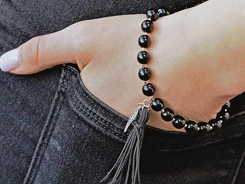 Miniatura 9 de Juego de cuentas negras redondas de cristal checo genuino de 0.118in, 0.157in, 0.236in, 0.315in. Total 275+