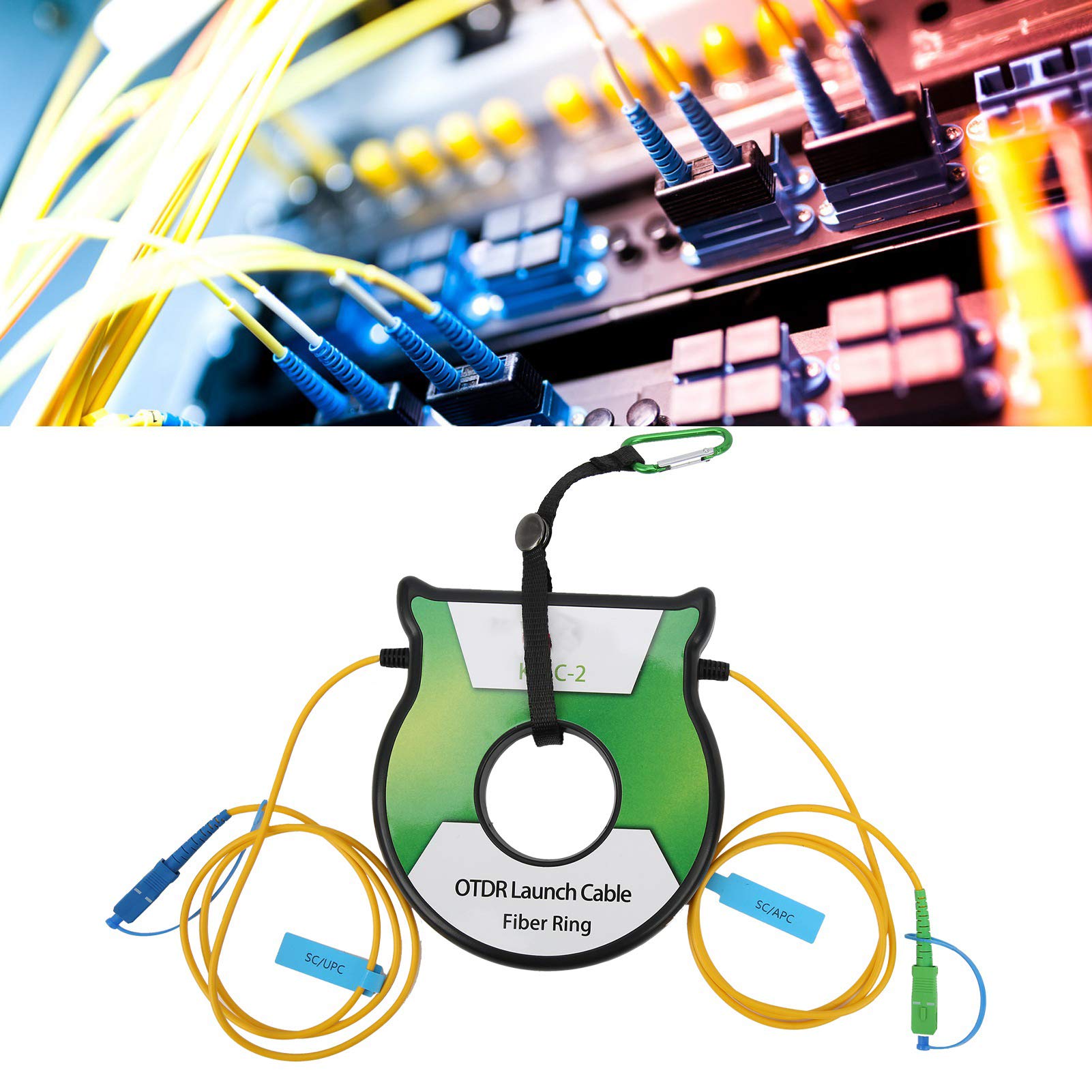 Câble de lancement de fibre OTDR 1 km, connecteur monomode 9/125 OS2 SC | Les connecteurs SC, 9/125 OS2, éliminent les zones mortes pour des tests précis.