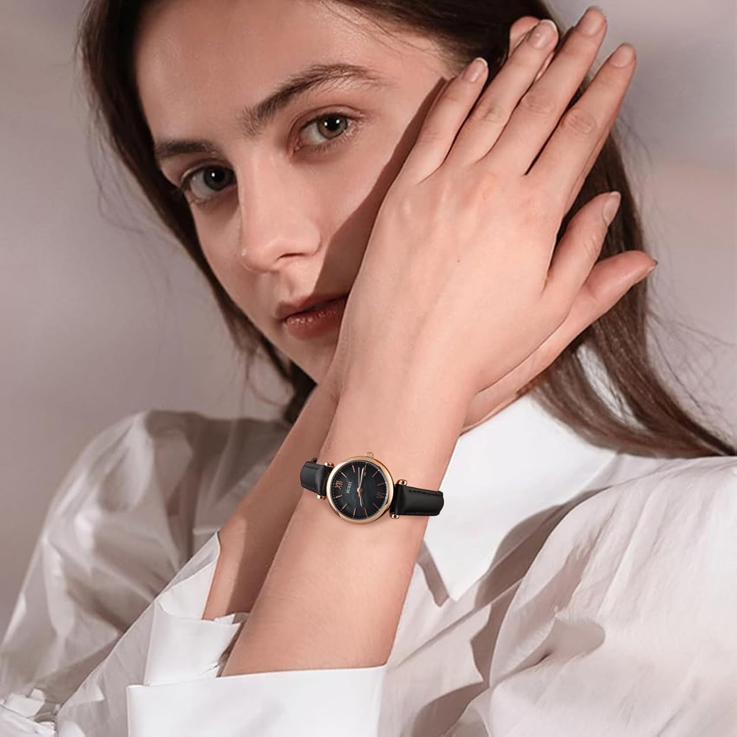 BUREI Women's Watch Fashion Leather Strap Watches for Women,Simple Three Hands Analog QuartzWristwatch,Gift for Women - Image 6