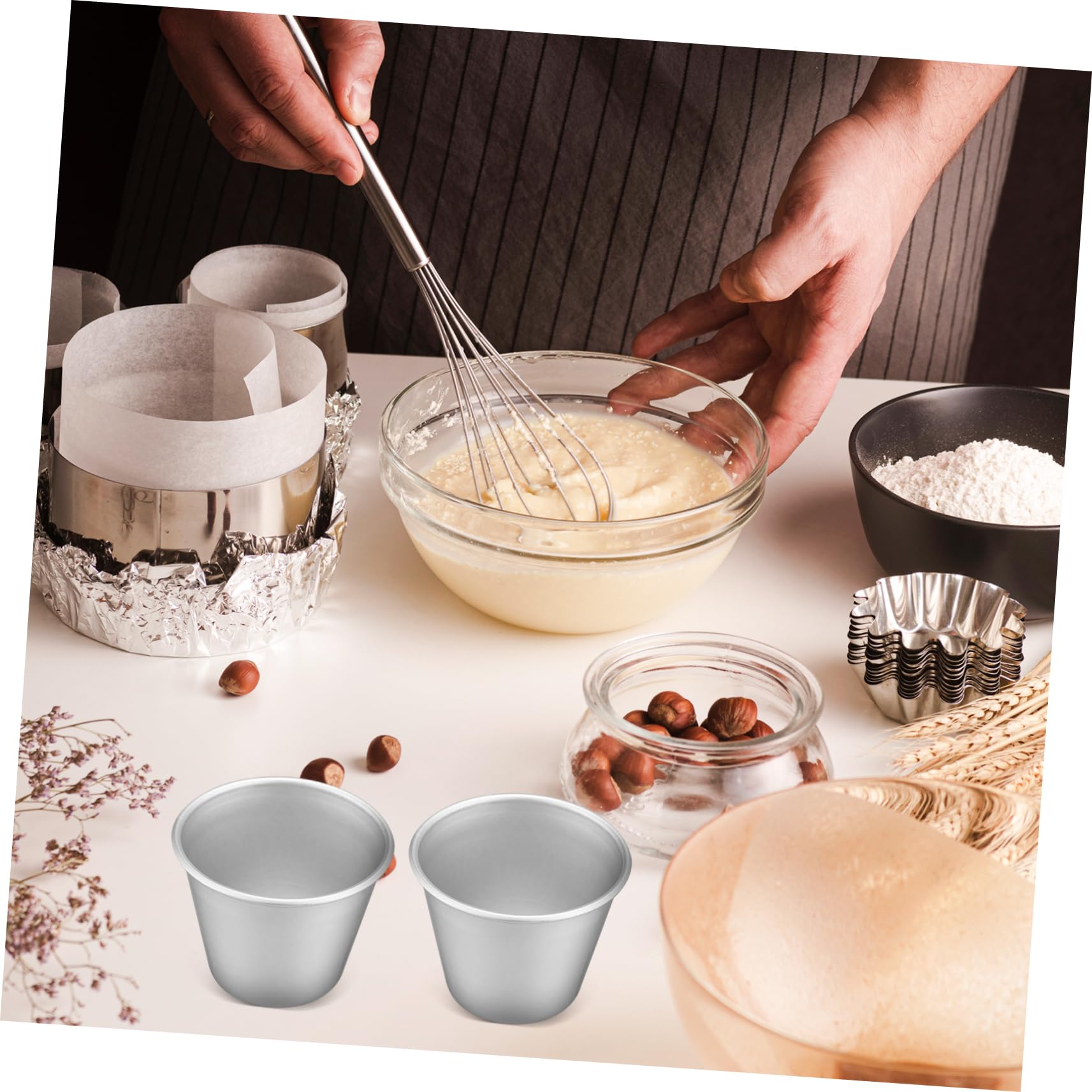 Alipis Lot De 5 Moules À Muffins Et En Métal Antiadhésifs Faciles À Nettoyer 8 Pièces X 5