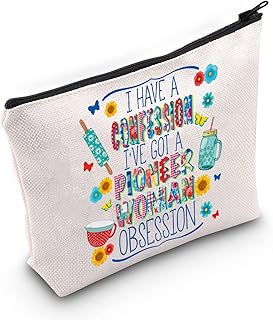 WZMPA Pioneer Woman Cosmetic Makeup Bag Cooking Lovers Gift I Have A Confession I've Got A Pioneer Woman Obsession Zipper Pouch Bag For Women Girls, Have A Confession, Fit