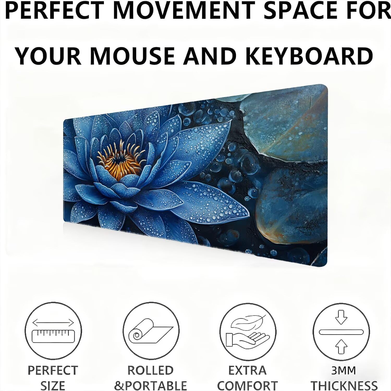 Podkładka pod mysz, podkładka pod mysz XXL 1200 x 600 podkładka pod mysz dla graczy, wodoodporna gumowa podstawa, duża podkładka pod mysz do gier na biurko zszyte krawędzie wodoodporna antypoślizgowa