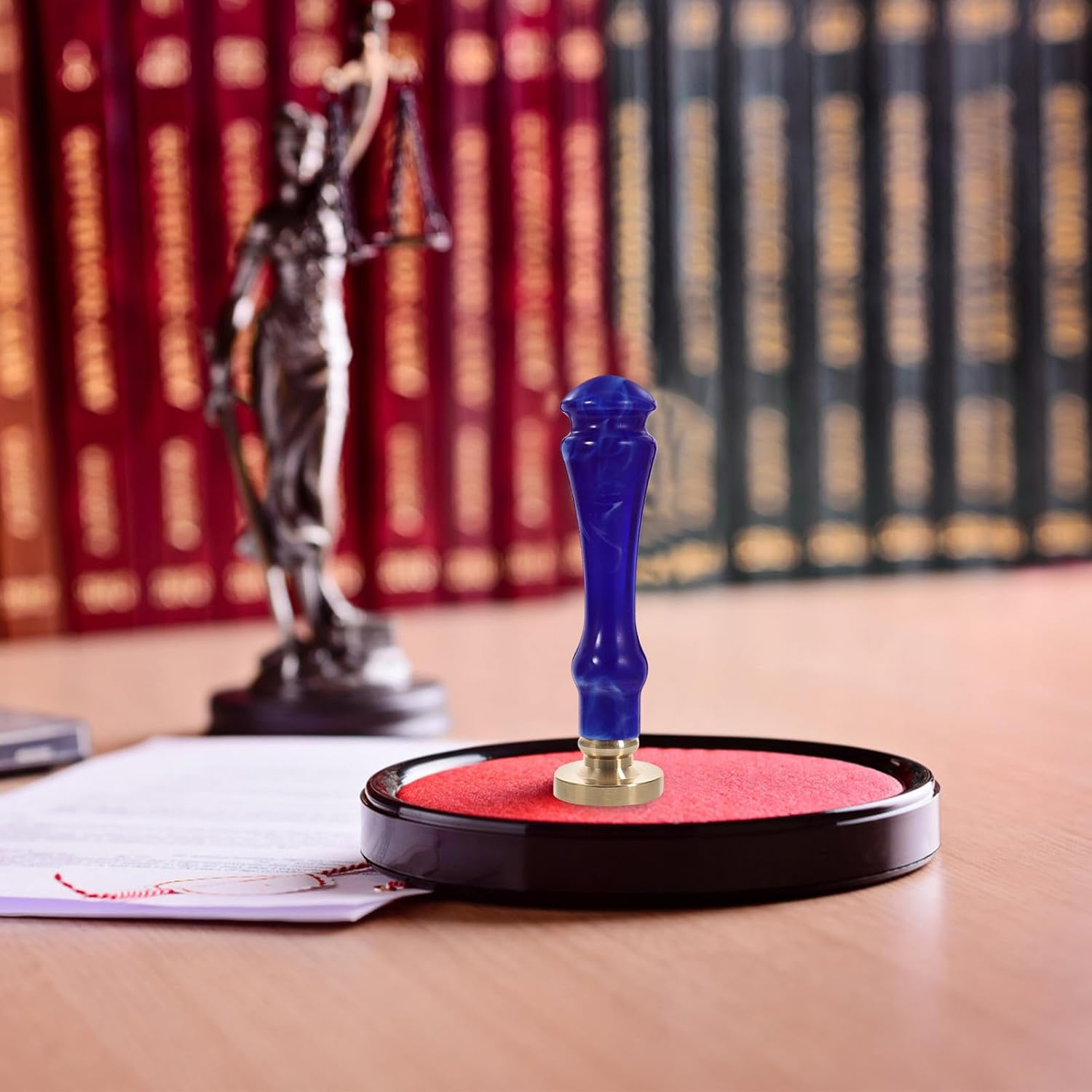 BETOOKY Wax Seal Handle Blue Metal and Pp Stamp Accessory for DIY