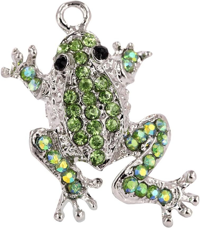 Creative DIY Green Leap Frog Charms Pendants Wholesale (Set of 3) MH425