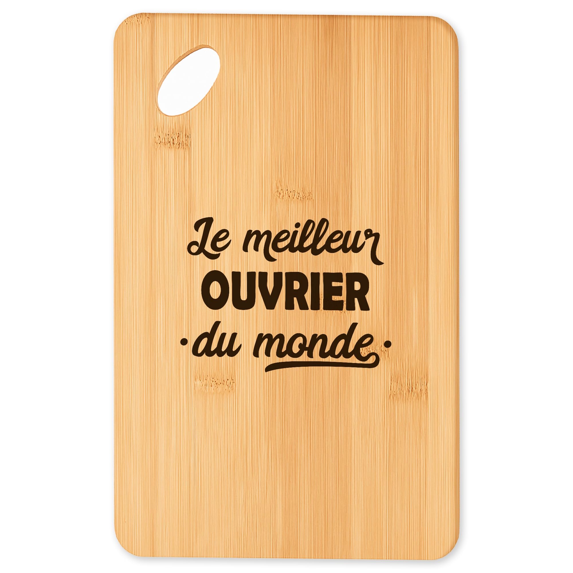 Planche à découper plateau apéro bambou cuisine cadeau Super Ouvrier 2