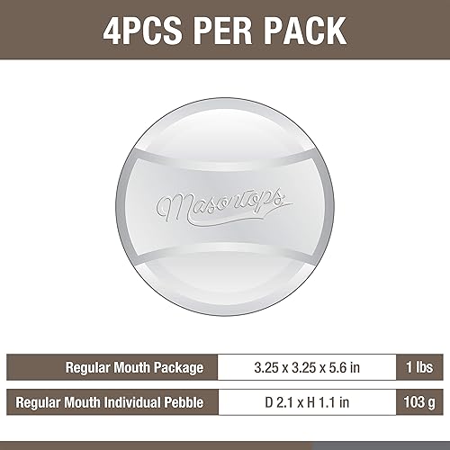 Miniatura 7 de Masontops Pickle Pebble Glass Infinity Pesas para fermentar  Juego de pesas para decapado  Combo anchoregular
