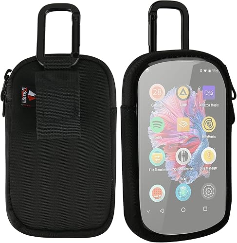 TXEsign Funda de transporte para reproductor de MP3 y MP4 con ventana transparente, funda de transporte de viaje para pantalla táctil de 4 pulgadas,
