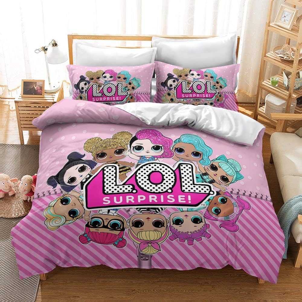 LOL Surprise Free Stylin Single Duvet Cover Reversible Bedding Set