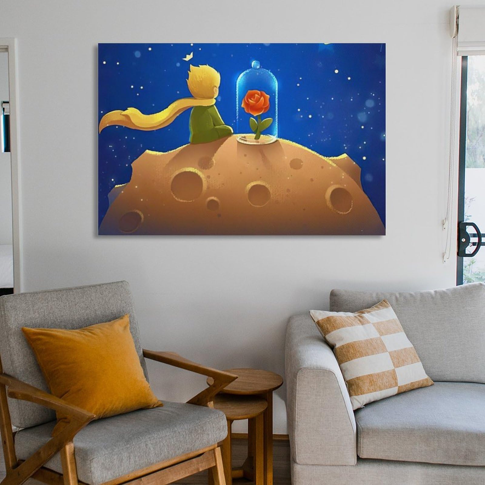 Amazon.co.jp: 星の王子さま 壁画 キャンバス絵画 アートパネル 現代