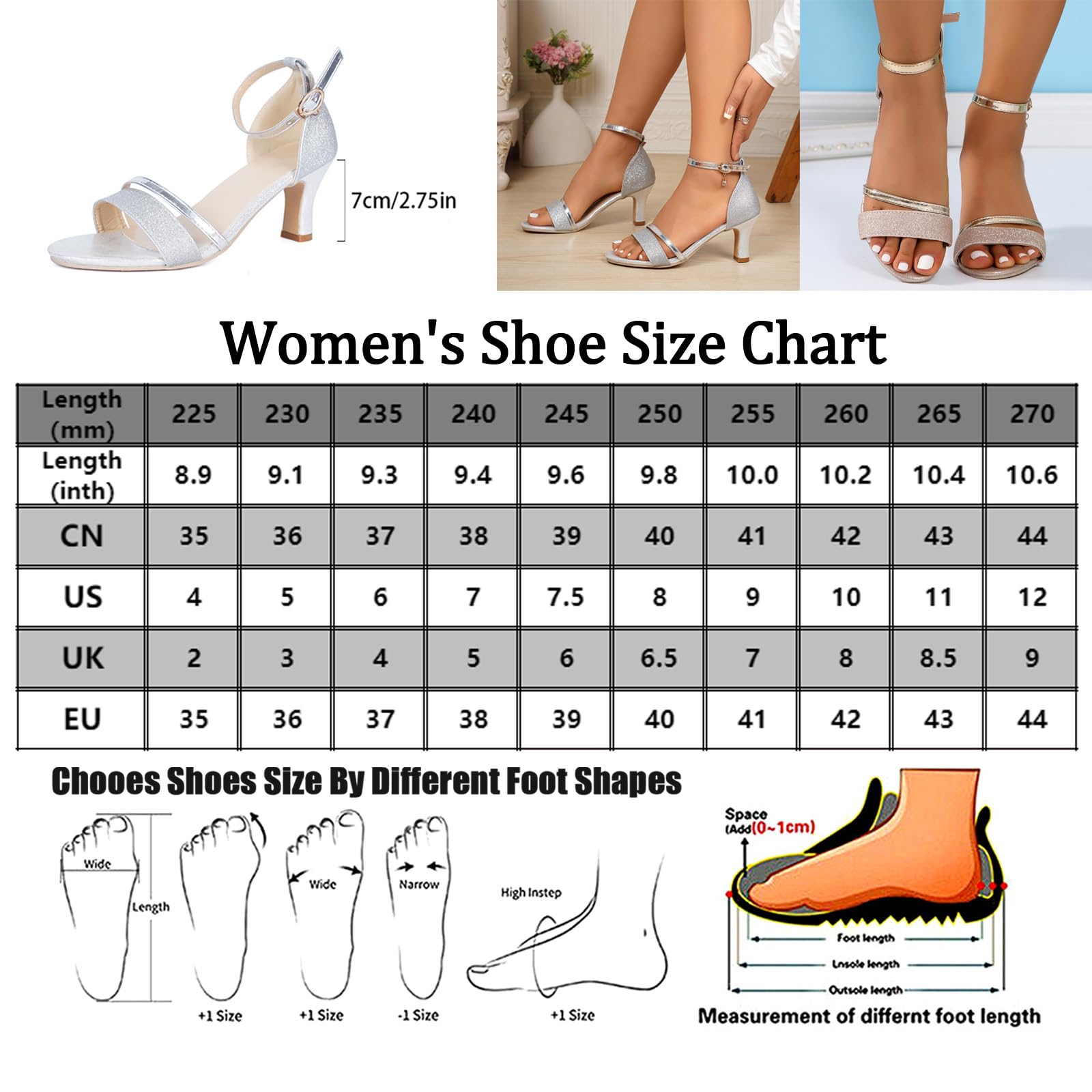Sandalias de tacón alto sexy para mujer, con correa de purpurina, sandalias de tacón medio, sandalias de boda para novia