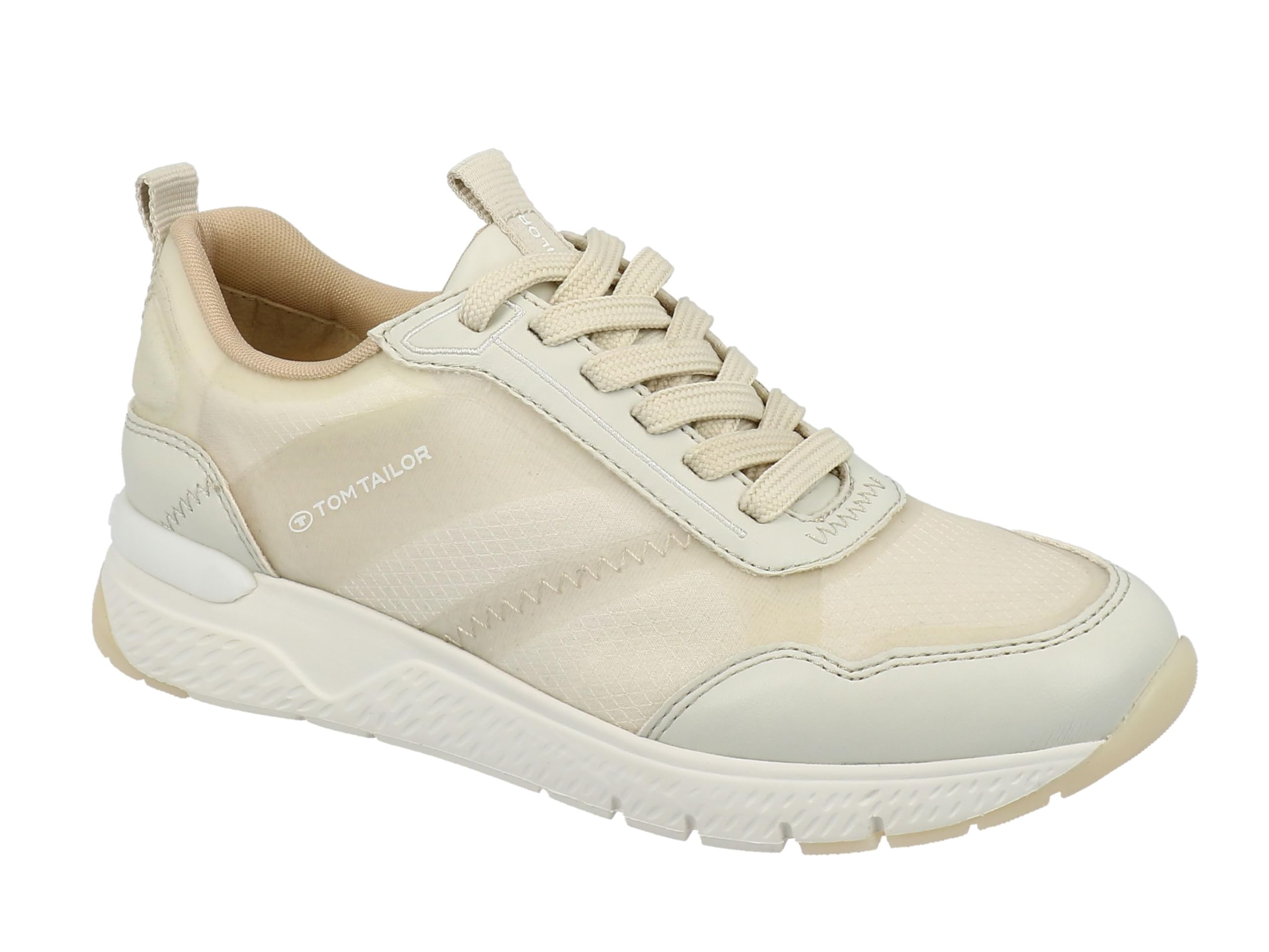 TOM TAILOR Women's 3294304 Trainers, Cream, 5 UK