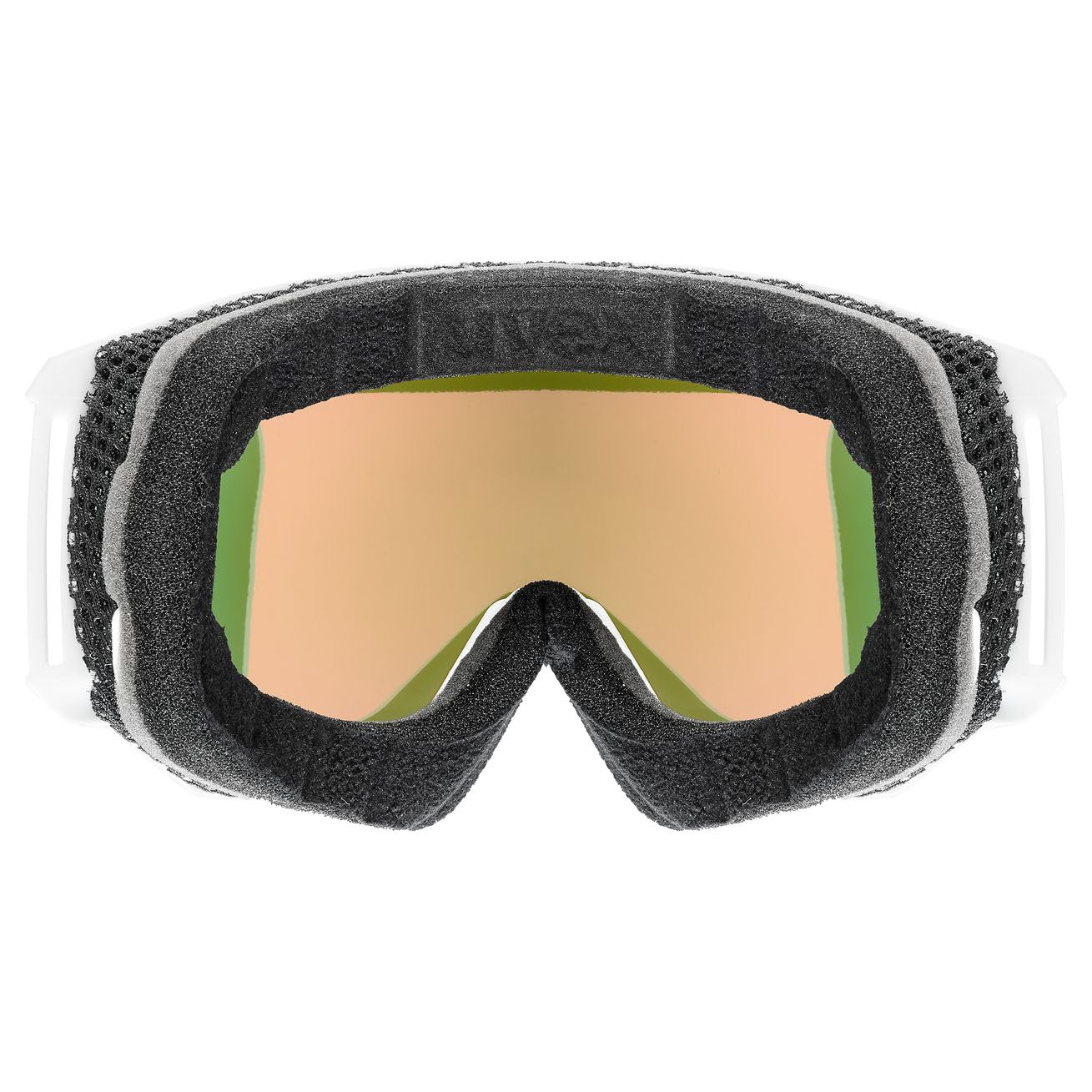 uvex athletic CV, Gogle narciarskie unisex-dorosły, weiß matt SL/orange-grün, one size