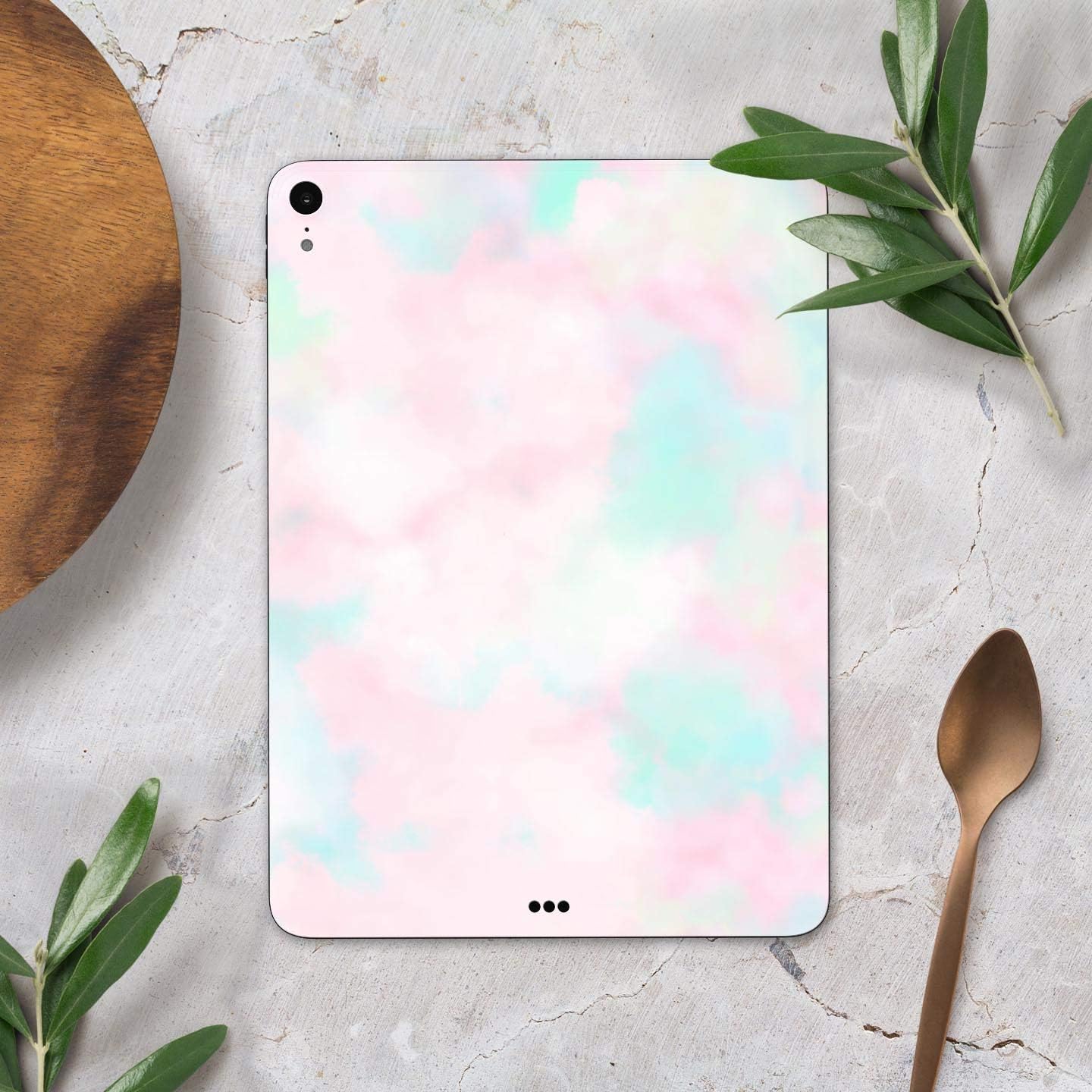 DesignSkinz - Pretty Pastel Clouds V7 Full-Body Wrap Decal Protective Skin-Kit Compatible with Apple iPad 8th Gen 10.2" (A2270/A2428)