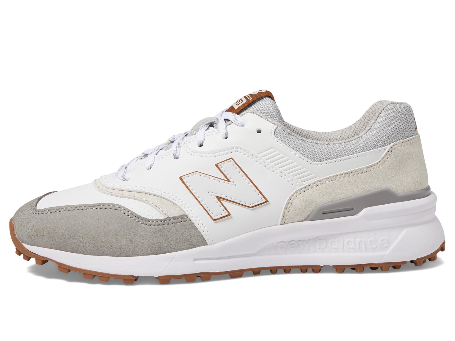 New Balance Zapato de Golf 997 SL Hombre, Blanco/Gris, 44 EU