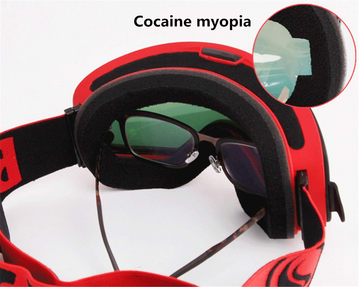 Hommes Ski Snowboard Lunettes, Facile À Changer Aimants Monture Et Verres sans Décoller Sphérique Anti-Buée Lunettes De Neige