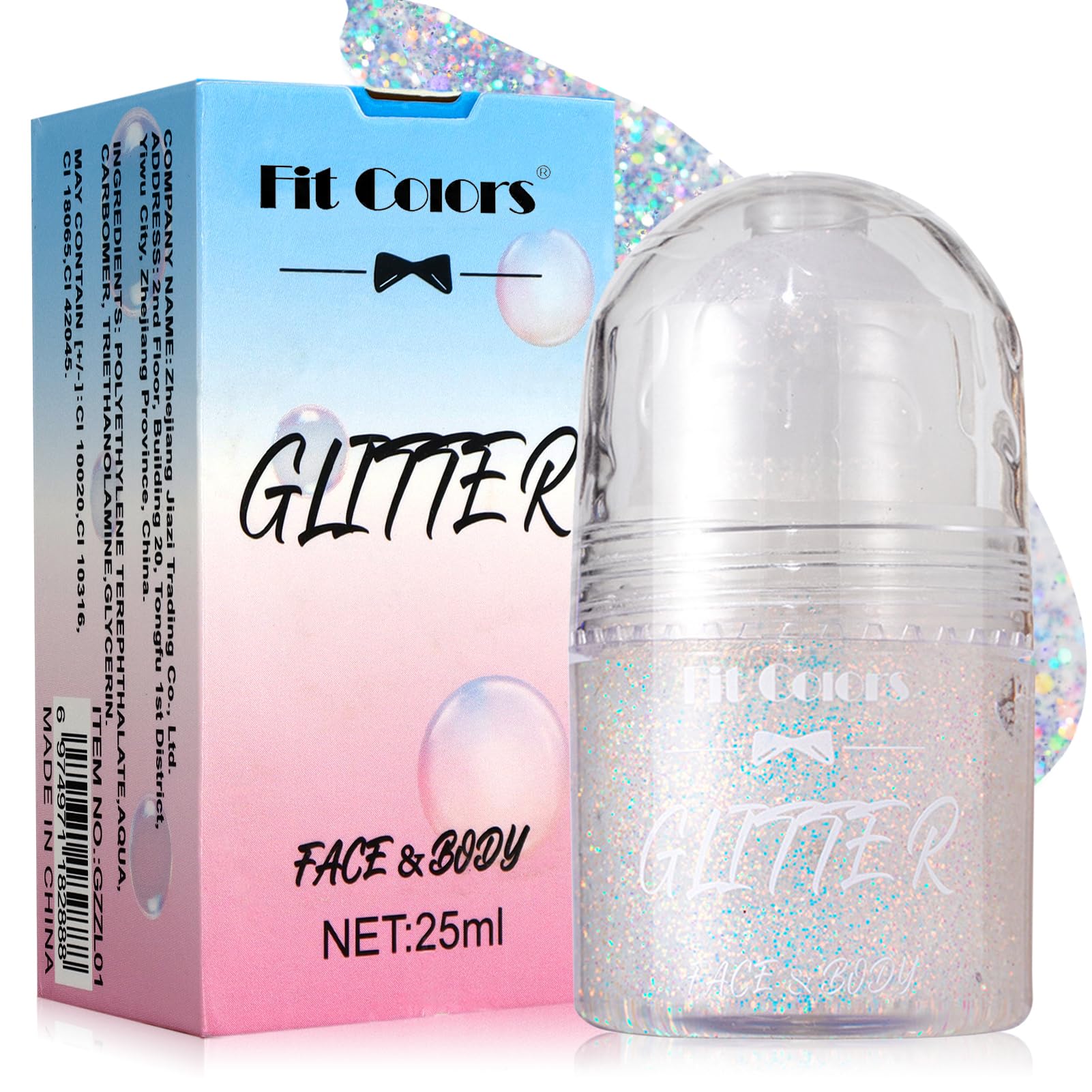 Roll-on Body Glitter Gel,Roll-on Corpo Glitter Gel,Mermaid Paillettes Glitter Corpo Capelli per Festival Rave Accessories,Shimmer Makeup per Festival Halloween Rave Party