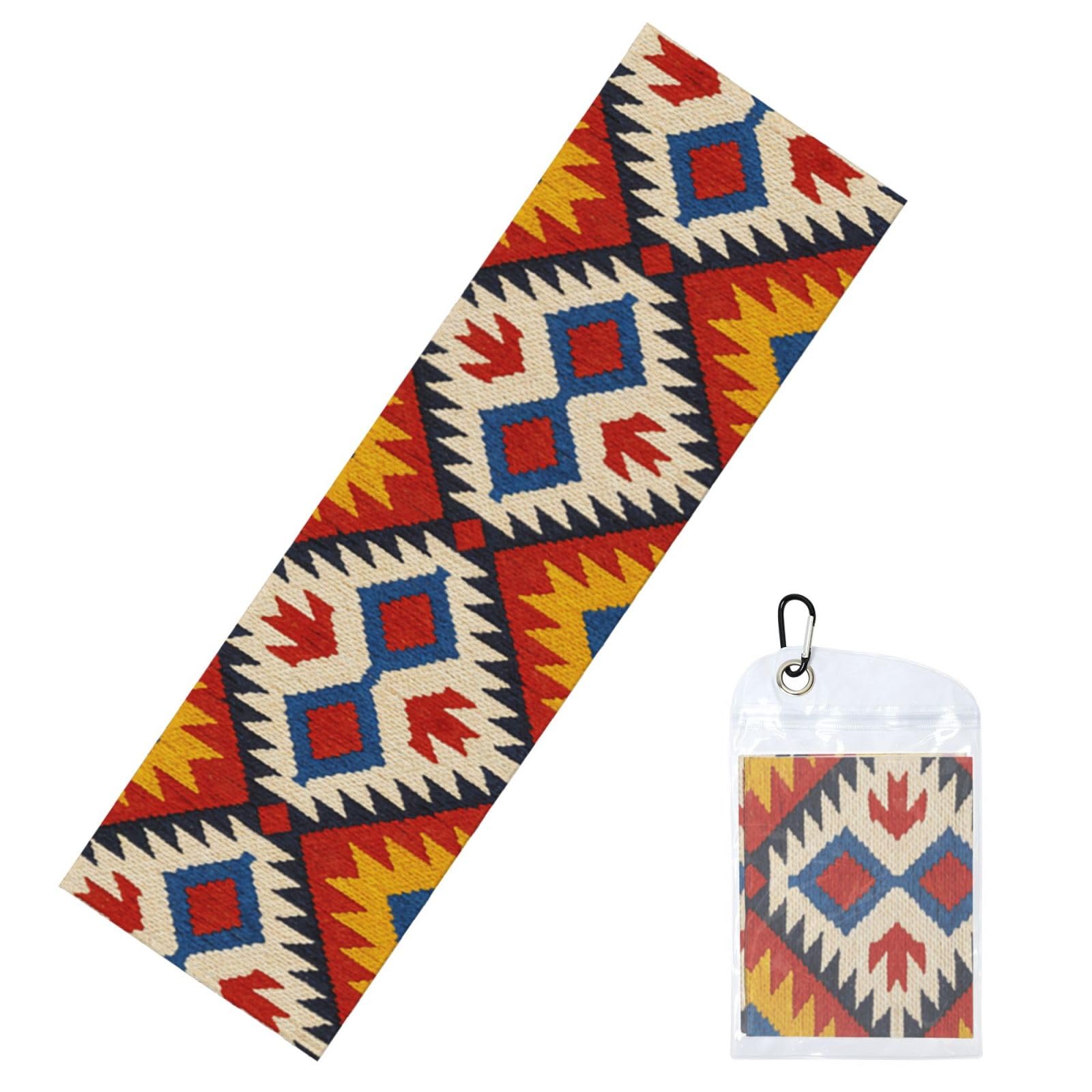 DUYIOKH Tribal Geometric Print Cooling Towel, Portable Towel for Gym Workout Golf Beach World Cup Sports Hot Weather