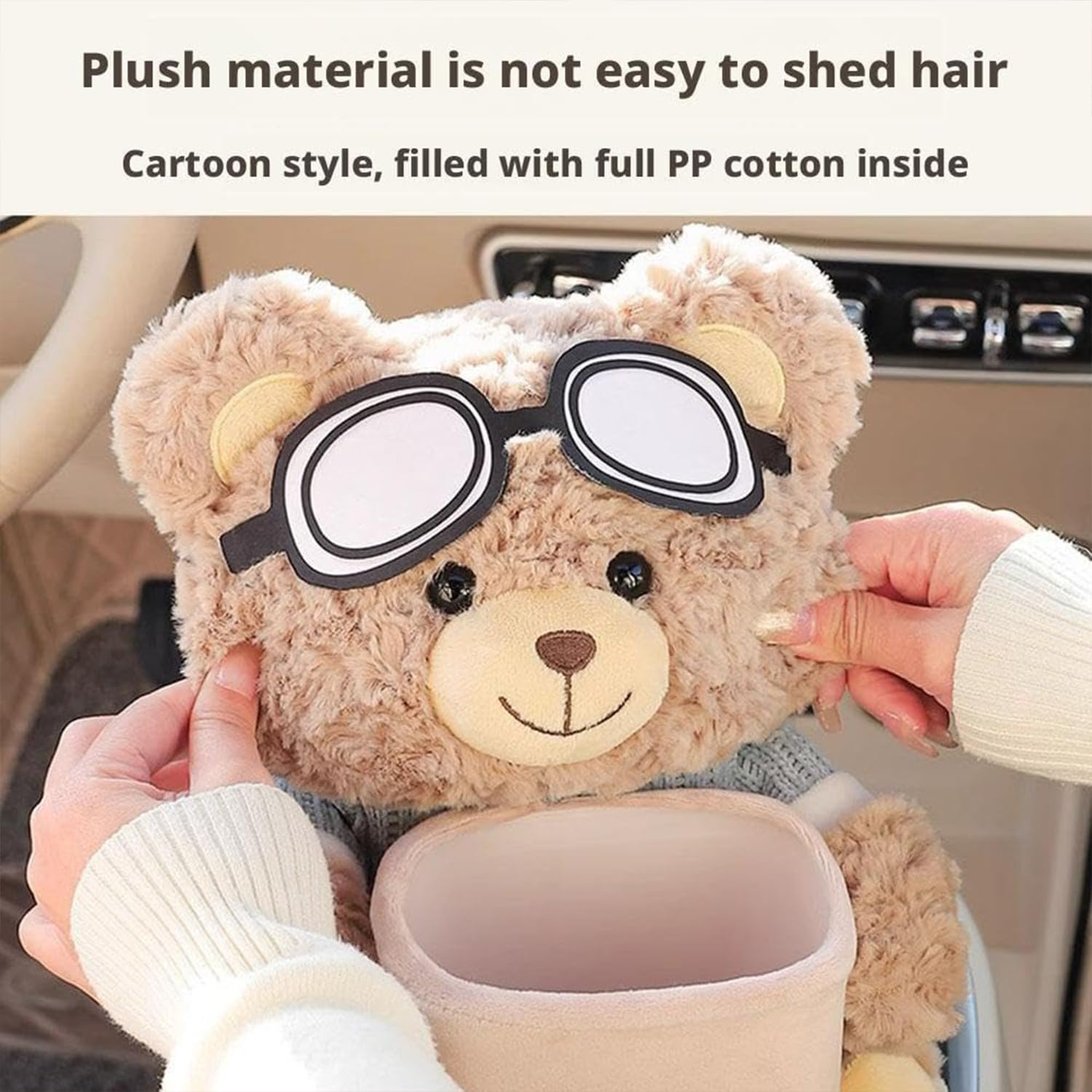 Porta Fazzoletti Per Auto,Organizer A Forma Di Orsetto Peluche,Morbidi