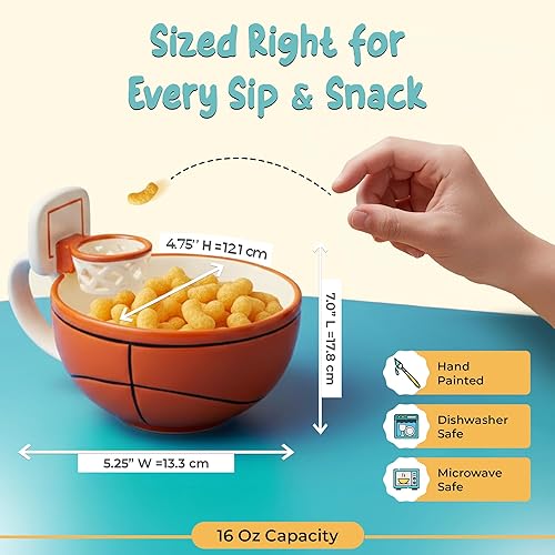 Miniatura 3 de MAX'IS Creations La Taza con Aro Tazas de Baloncesto Tazas de Café Novedosas Taza de Chocolate Caliente Entrenador Deportes Regalos de Baloncesto