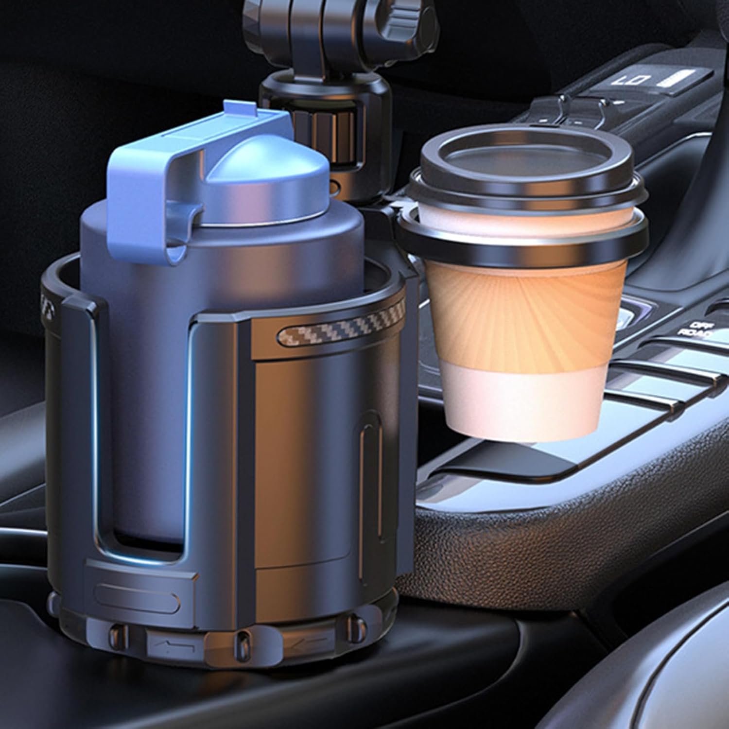 USB Car Fan Mounted Cup Holder Powerful Speed with Adjust Direction 360°Rotate for Travel