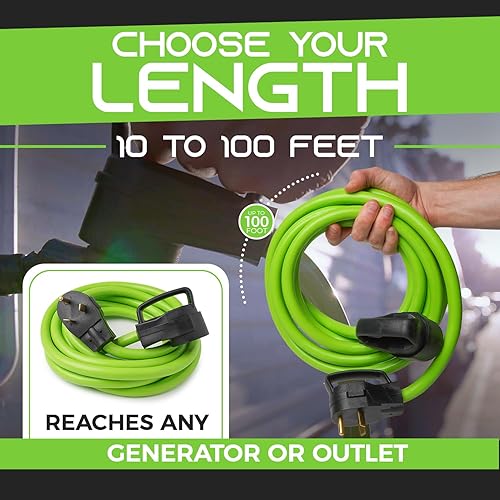 Miniatura 6 de GearIT Cable de extensión de 30 amperios para RV y automóvil, (15 pies), 3 clavijas, 125 voltios, 103 STW, calibre 10 AWG, 3 cables, NEMA TT-30P a