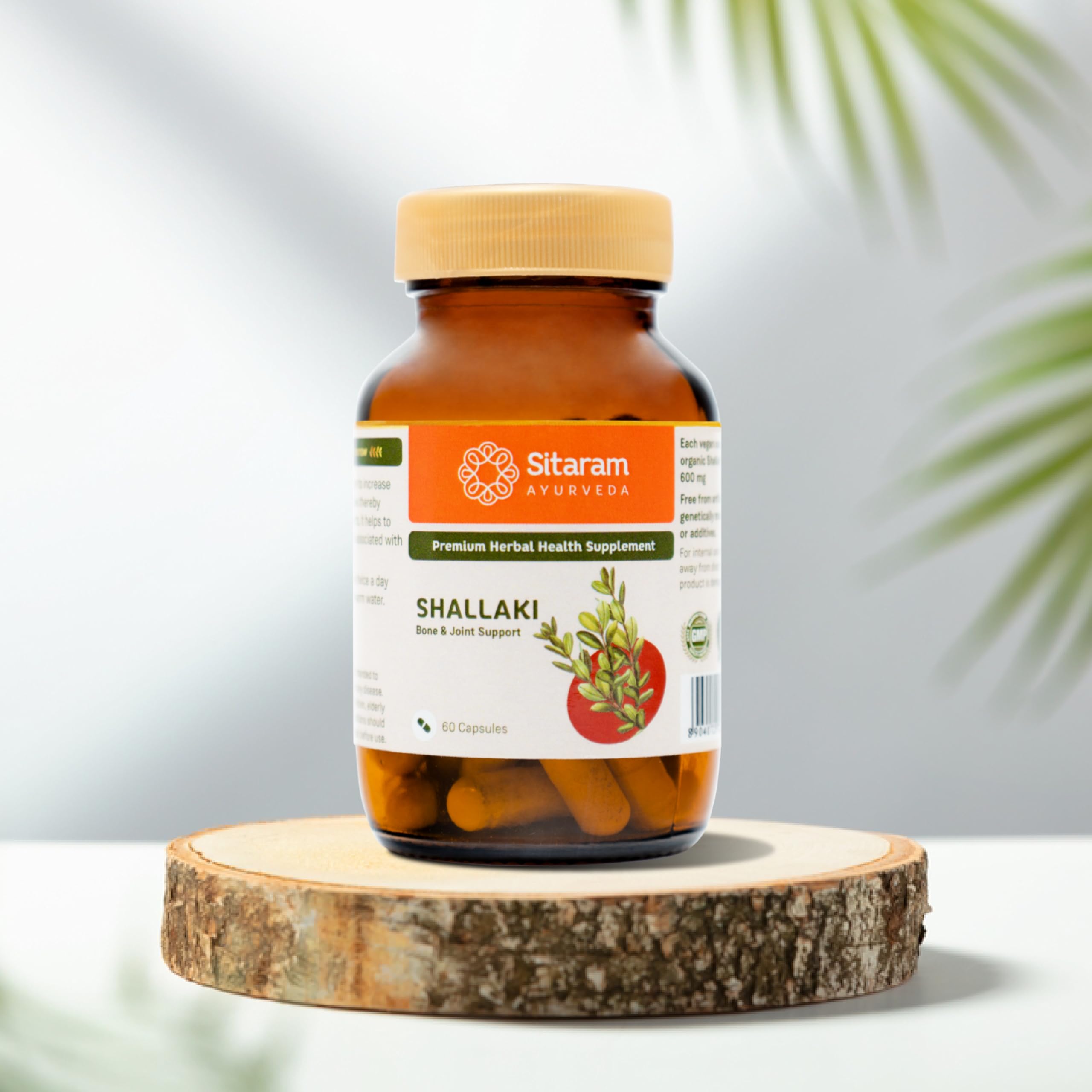 Sitaram Ayurveda Shallaki Capsules 60 Nos | More Potent 600 MG Extract (other brands - 250 MG) | Bone and Joint Wellness | Relieves pain and inflammatory swelling (B09KQHX5LK) Amazon Price History, Amazon Price Tracker