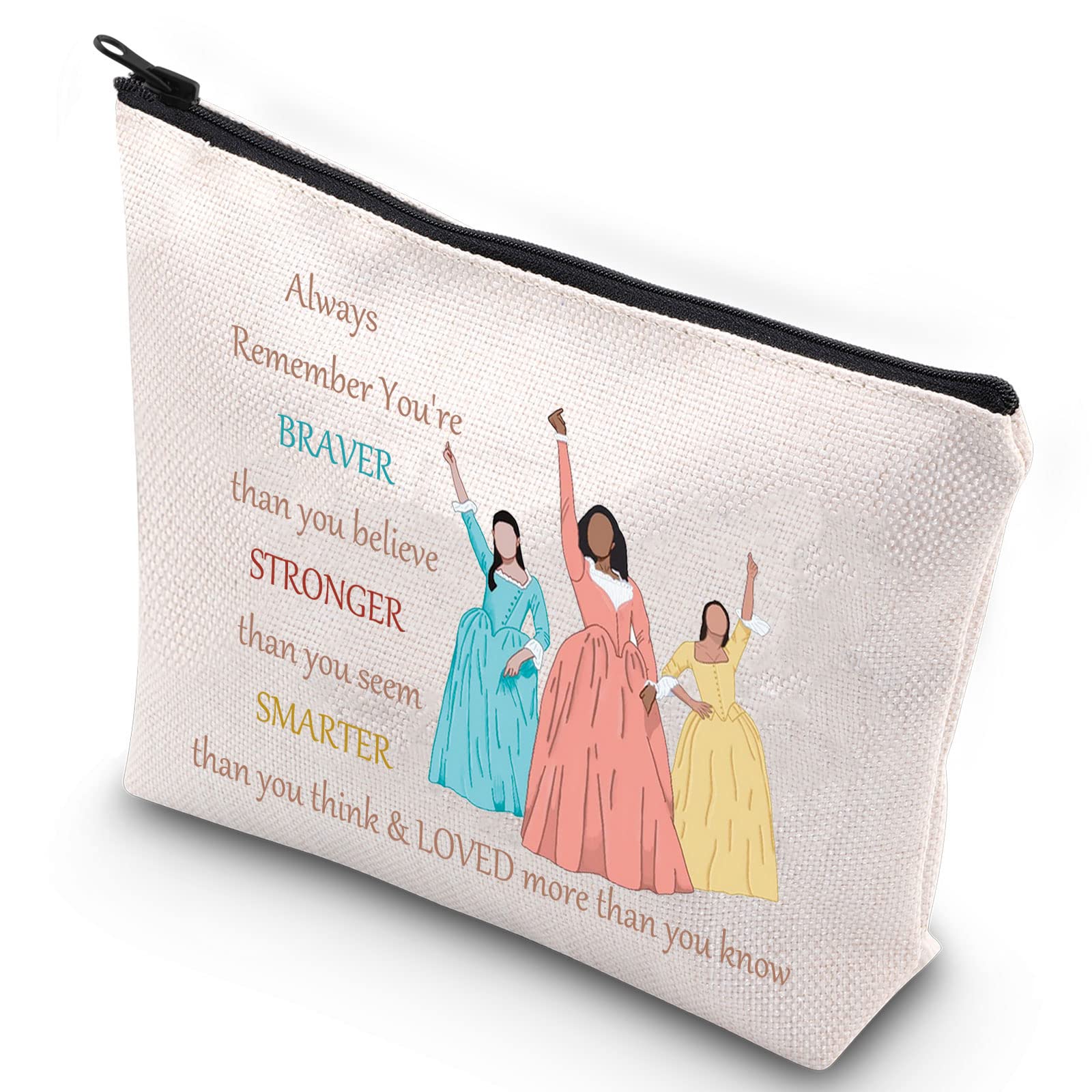 WZMPA Musical Character Cosmetic Bag Musical Lover Gift Theater Drama Zipper Pouch Bag Theater Merchandise (Always 3 People)
