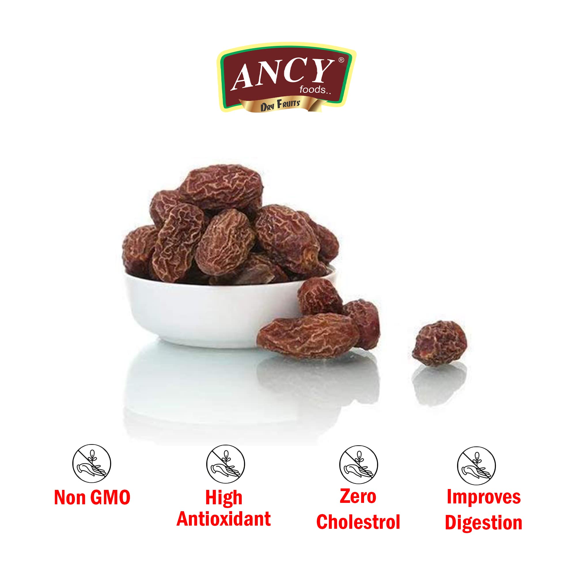 Ancy Dry Fruit Mall Red Dry Dates/ Lal Sukha Khajoor, 4 X 250 Grams 4
